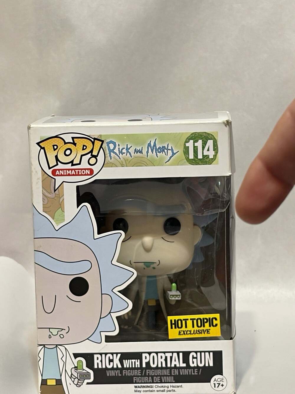 *VAULTED* Funko Pop! Rick and Morty Rick w/ Portal Gun #114 Hot Topic Excl